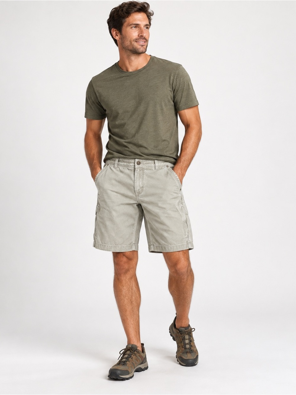 KUHL Cargo Shorts Mens 32 Beige Hiking Outdoor Utility Crag Series